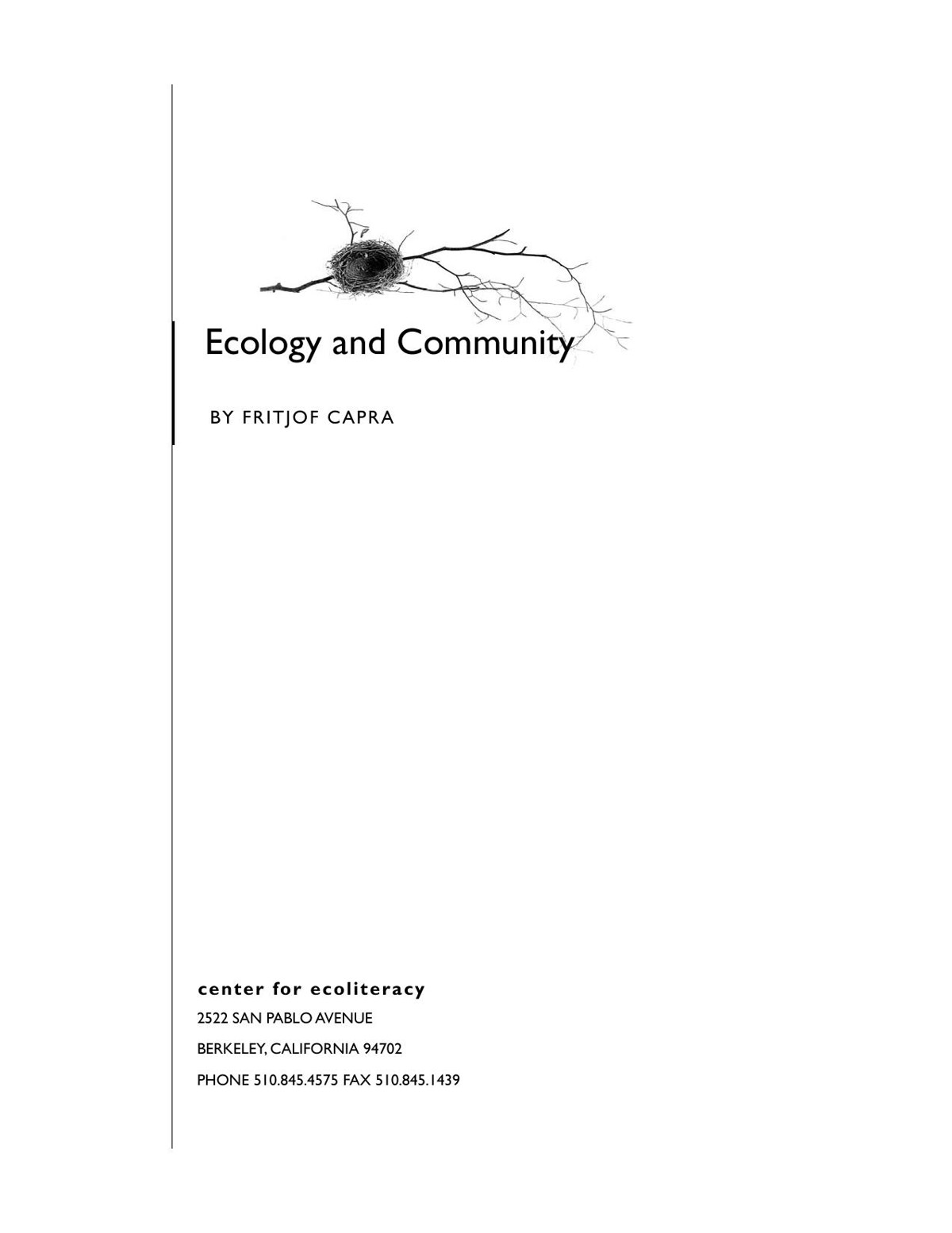 Ecology and Community